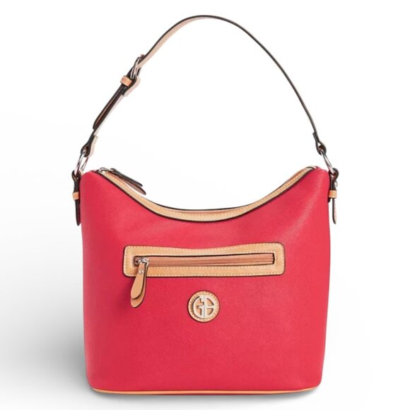 Giani Bernini Handbags - Giani Bernini Saffiano Faux Leather Medium Hobo Bag